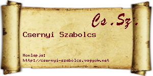 Csernyi Szabolcs névjegykártya